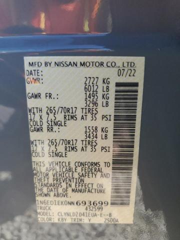 Photo 11 VIN: 1N6ED1EK0NN693699 - NISSAN FRONTIER S 