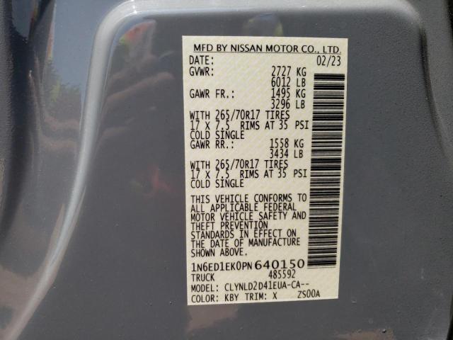 Photo 11 VIN: 1N6ED1EK0PN640150 - NISSAN FRONTIER S 