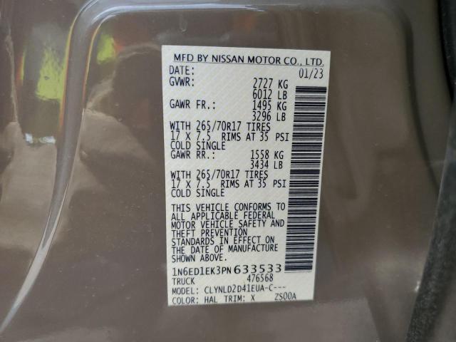 Photo 12 VIN: 1N6ED1EK3PN633533 - NISSAN FRONTIER 