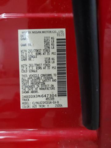 Photo 13 VIN: 1N6ED1EK3PN647304 - NISSAN FRONTIER S 