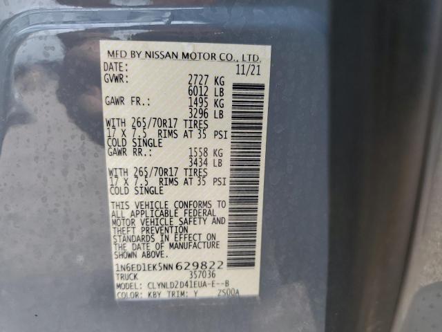 Photo 11 VIN: 1N6ED1EK5NN629822 - NISSAN FRONTIER 