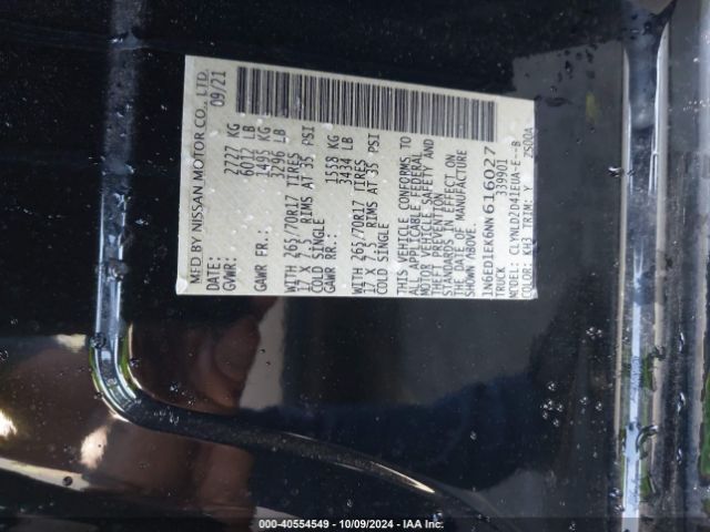 Photo 8 VIN: 1N6ED1EK6NN616027 - NISSAN FRONTIER 