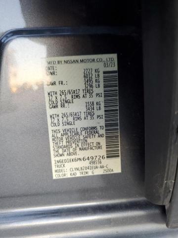 Photo 11 VIN: 1N6ED1EK6PN649726 - NISSAN FRONTIER 