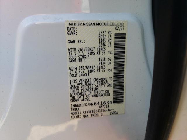 Photo 11 VIN: 1N6ED1FK7PN641634 - NISSAN FRONTIER 