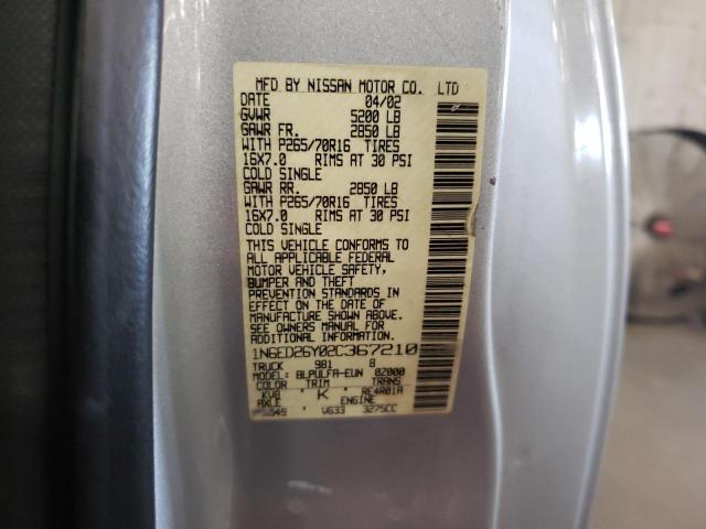 Photo 11 VIN: 1N6ED26Y02C367210 - NISSAN FRONTIER 