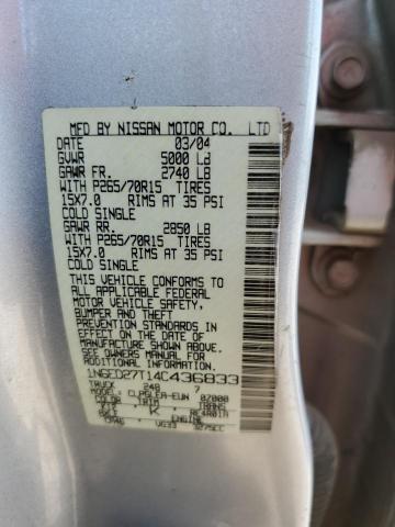 Photo 11 VIN: 1N6ED27T14C436833 - NISSAN FRONTIER C 