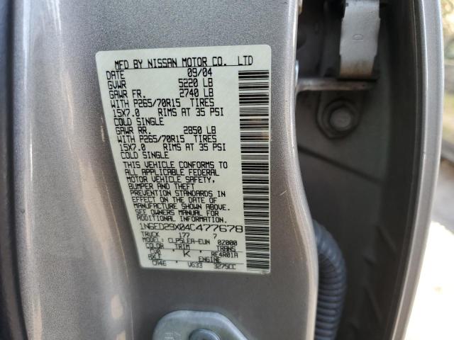 Photo 12 VIN: 1N6ED29X04C477678 - NISSAN FRONTIER C 