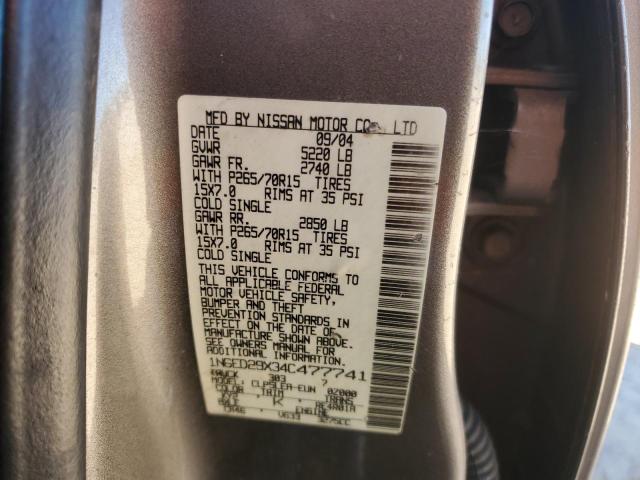 Photo 11 VIN: 1N6ED29X34C477741 - NISSAN FRONTIER C 