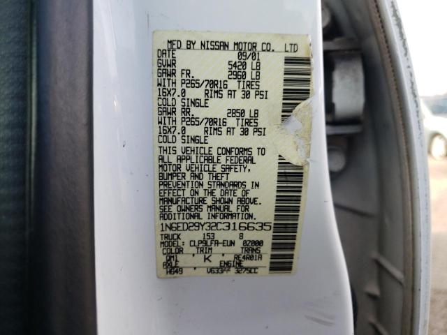 Photo 9 VIN: 1N6ED29Y32C316635 - NISSAN FRONTIER C 