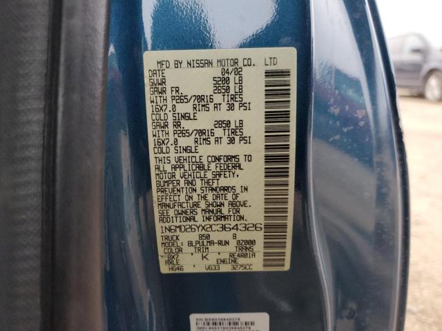 Photo 11 VIN: 1N6MD26YX2C364326 - NISSAN FRONTIER K 