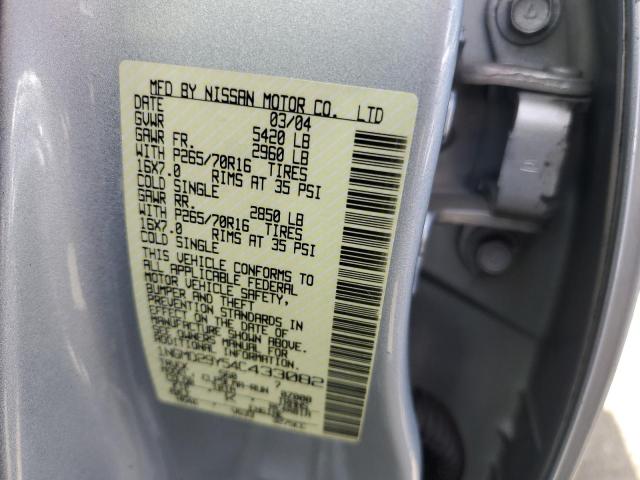 Photo 11 VIN: 1N6MD29Y54C433082 - NISSAN FRONTIER 