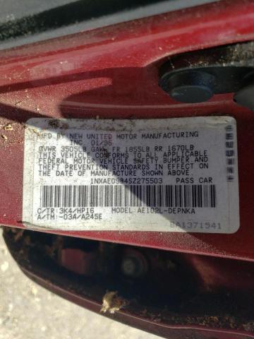 Photo 11 VIN: 1NXAE09B4SZ275503 - TOYOTA CAMRY 