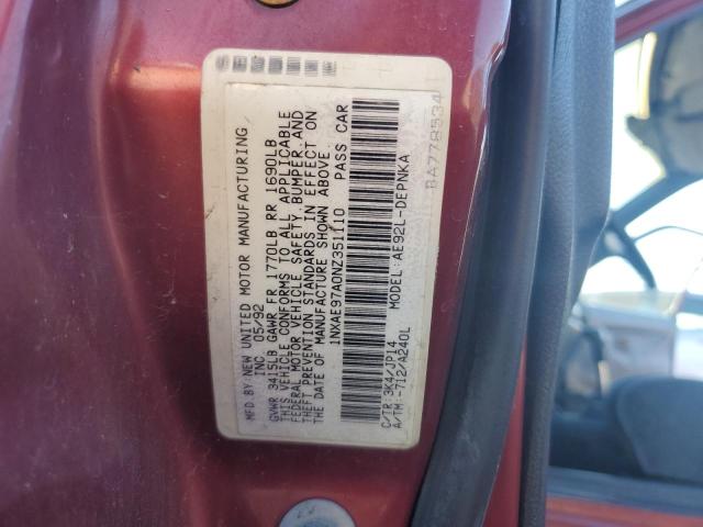 Photo 11 VIN: 1NXAE97A0NZ351110 - TOYOTA COROLLA 