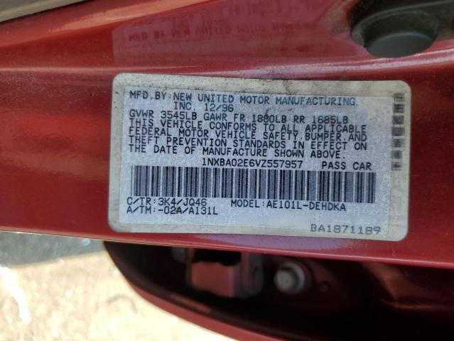 Photo 11 VIN: 1NXBA02E6VZ557957 - TOYOTA COROLLA 