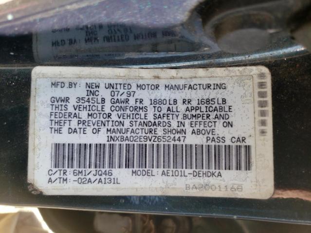 Photo 11 VIN: 1NXBA02E9VZ652447 - TOYOTA COROLLA 