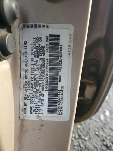 Photo 11 VIN: 1NXBB02E0TZ385774 - TOYOTA COROLLA DX 