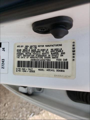 Photo 9 VIN: 1NXBE4EE1AZ227984 - TOYOTA COROLLA XR 