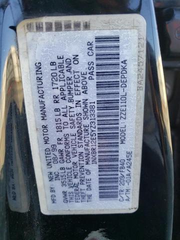 Photo 11 VIN: 1NXBR12E5YZ313381 - TOYOTA COROLLA 