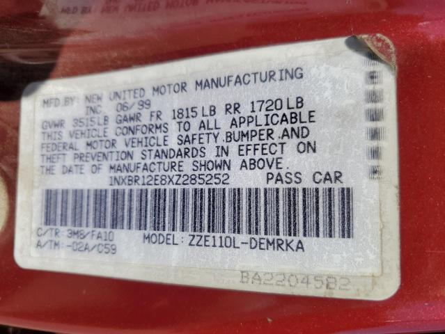 Photo 11 VIN: 1NXBR12E8XZ285252 - TOYOTA COROLLA VE 