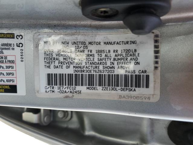 Photo 11 VIN: 1NXBR30E76Z637203 - TOYOTA COROLLA 