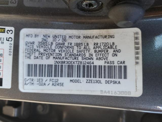 Photo 11 VIN: 1NXBR30EX7Z812464 - TOYOTA COROLLA CE 