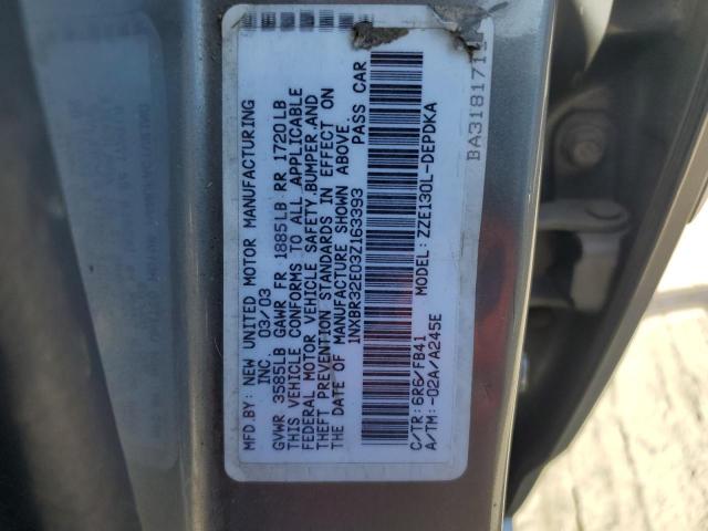 Photo 12 VIN: 1NXBR32E03Z163393 - TOYOTA COROLLA CE 