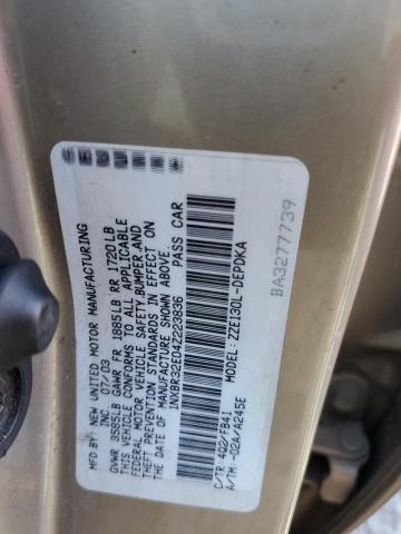 Photo 11 VIN: 1NXBR32E04Z223836 - TOYOTA COROLLA 