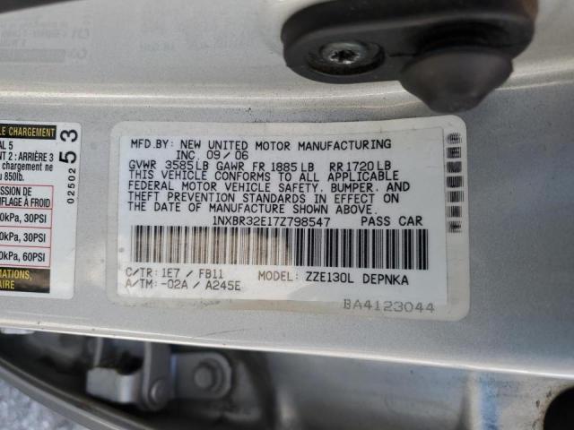 Photo 11 VIN: 1NXBR32E17Z798547 - TOYOTA COROLLA CE 