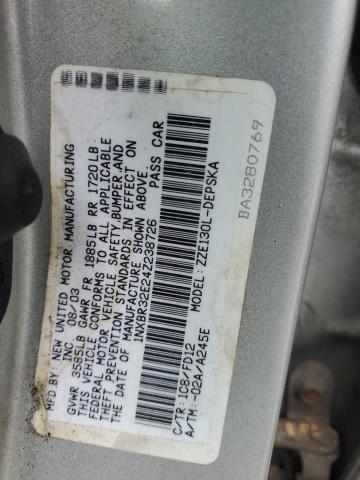 Photo 11 VIN: 1NXBR32E24Z238726 - TOYOTA COROLLA CE 