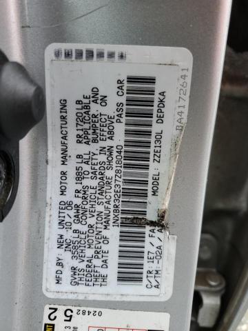 Photo 11 VIN: 1NXBR32E37Z818040 - TOYOTA COROLLA CE 