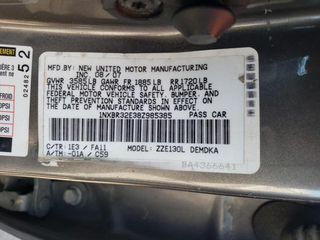 Photo 11 VIN: 1NXBR32E38Z985385 - TOYOTA COROLLA CE 