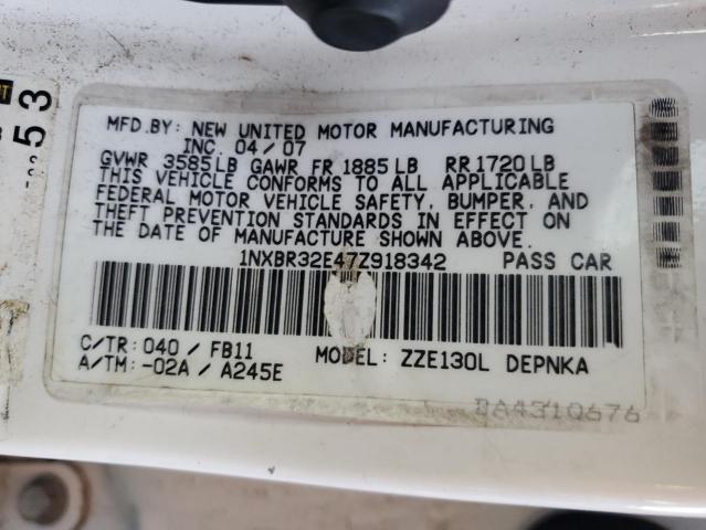 Photo 11 VIN: 1NXBR32E47Z918342 - TOYOTA COROLLA 