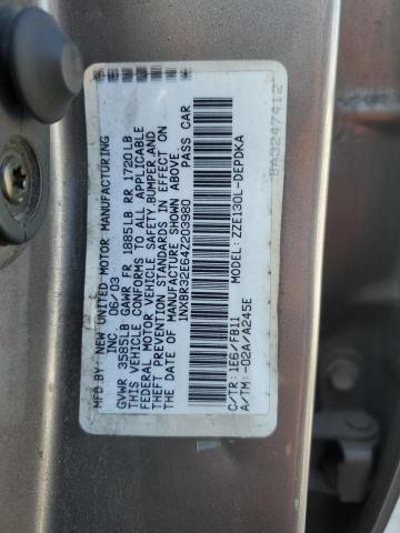 Photo 12 VIN: 1NXBR32E64Z203980 - TOYOTA COROLLA CE 