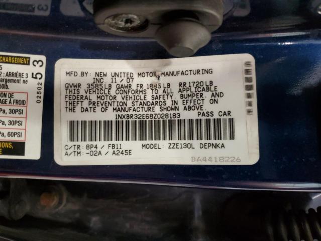 Photo 11 VIN: 1NXBR32E68Z028183 - TOYOTA COROLLA CE 