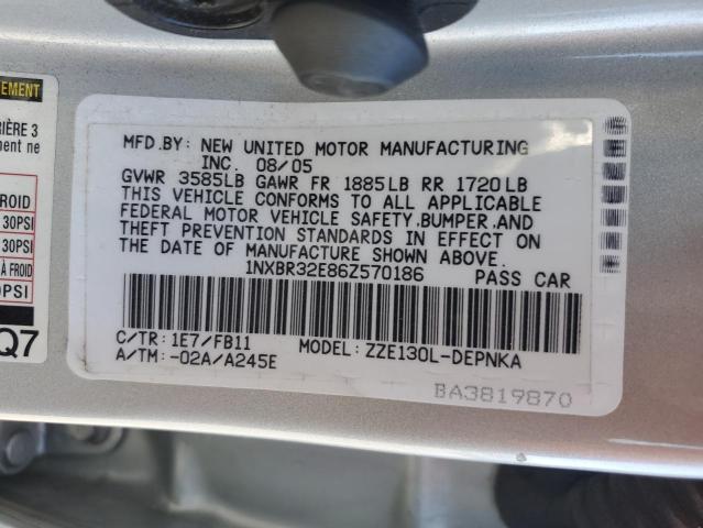 Photo 11 VIN: 1NXBR32E86Z570186 - TOYOTA COROLLA 