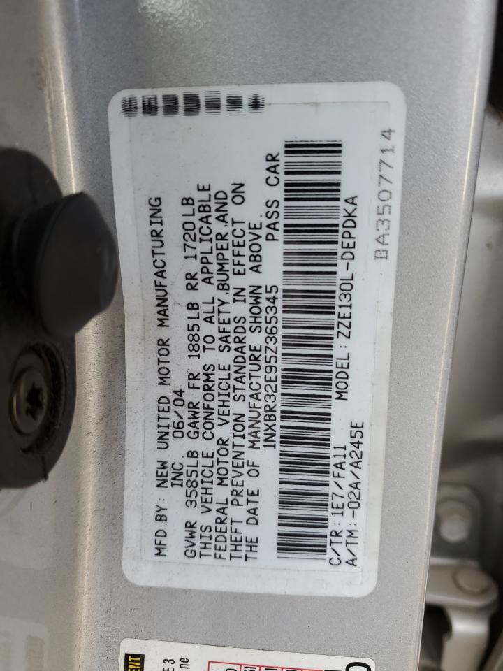 Photo 11 VIN: 1NXBR32E95Z365345 - TOYOTA COROLLA 