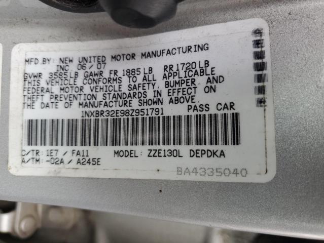 Photo 11 VIN: 1NXBR32E98Z951791 - TOYOTA COROLLA 