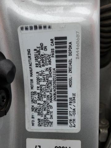 Photo 11 VIN: 1NXBU40E09Z011114 - TOYOTA COROLLA 