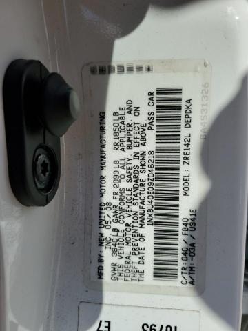 Photo 12 VIN: 1NXBU40E09Z046218 - TOYOTA COROLLA BA 