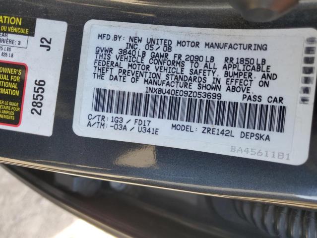 Photo 11 VIN: 1NXBU40E09Z053699 - TOYOTA COROLLA 