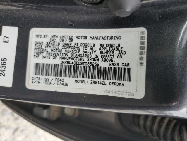 Photo 11 VIN: 1NXBU40E09Z085259 - TOYOTA COROLLA 