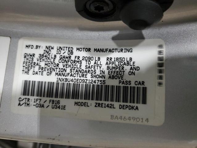 Photo 11 VIN: 1NXBU40E09Z124755 - TOYOTA COROLLA 