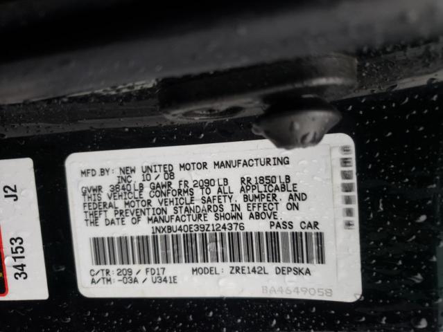 Photo 11 VIN: 1NXBU40E39Z124376 - TOYOTA COROLLA BA 