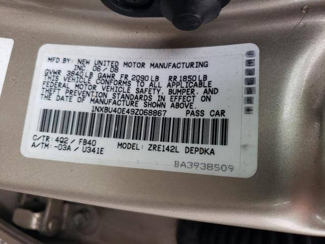 Photo 12 VIN: 1NXBU40E49Z068867 - TOYOTA COROLLA BA 