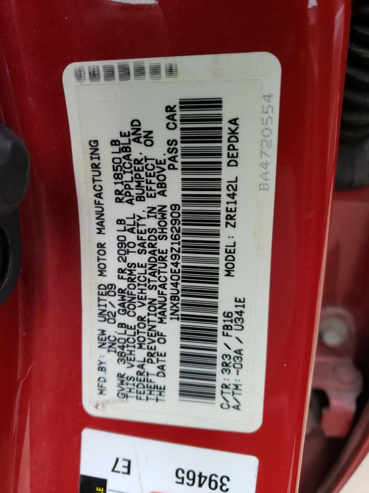 Photo 11 VIN: 1NXBU40E49Z162909 - TOYOTA COROLLA 