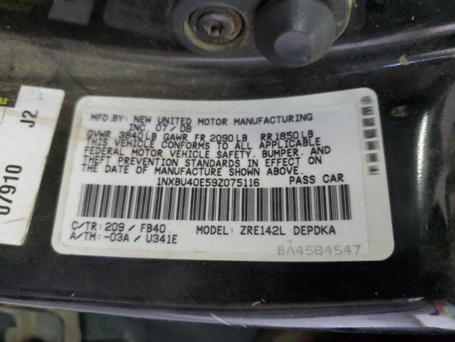 Photo 12 VIN: 1NXBU40E59Z075116 - TOYOTA COROLLA BA 