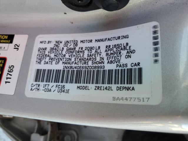 Photo 12 VIN: 1NXBU40E69Z008993 - TOYOTA COROLLA BA 