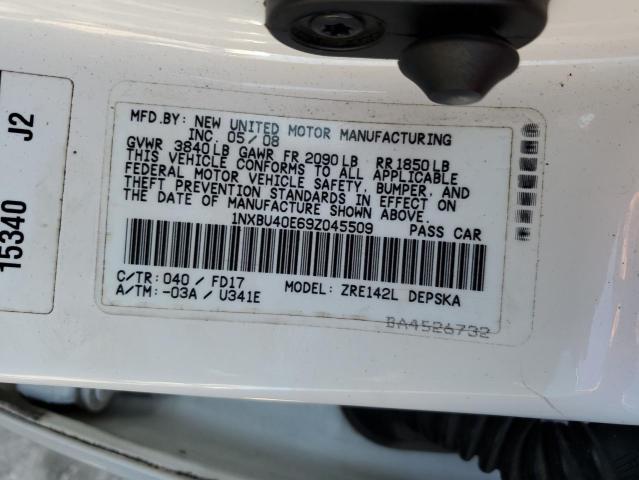 Photo 11 VIN: 1NXBU40E69Z045509 - TOYOTA COROLLA 