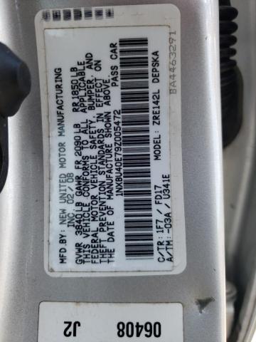 Photo 12 VIN: 1NXBU40E79Z005472 - TOYOTA COROLLA 