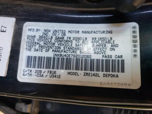 Photo 11 VIN: 1NXBU40E79Z012082 - TOYOTA COROLLA 